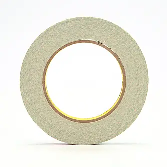 3M Doppelseitiges Klebeband mit Papiervlies-Träger 410M, Beige, 19 mm x 33 m, 0.15 mm
