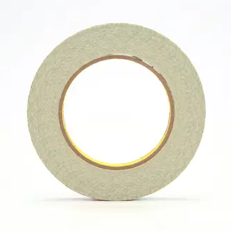 3M Doppelseitiges Klebeband mit Papiervlies-Träger 410M, Beige, 19 mm x 33 m, 0.15 mm