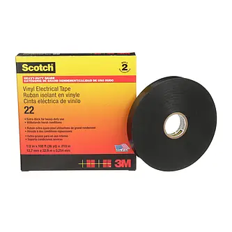 Scotch 22 Vinyl Elektro-Isolierband, Schwarz, 12 mm x 33 m, 0,25 mm