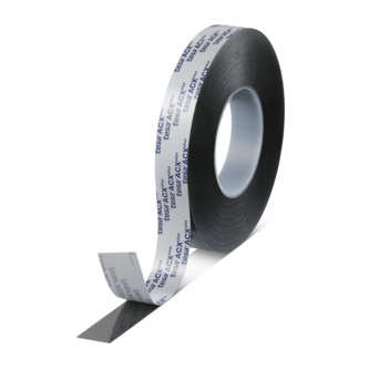 tesa ACXplus 7072 - 25m x 25mm - schwarz - weiße PE-beschichtete Abdeckung