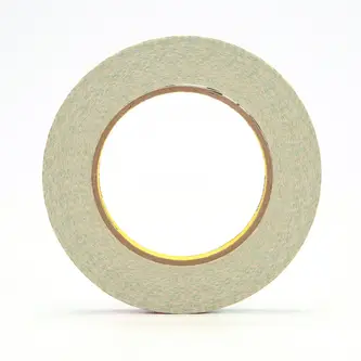 3M Doppelseitiges Klebeband mit Papiervlies-Träger 410M, Weiß, 38 mm x 33 m, 0.15 mm