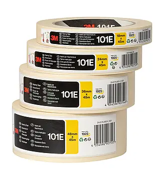 3M Allzweck Abdeckklebeband 101E, Beige, 24 mm x 45 m, Einzelrolle mit Barcode