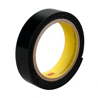 3M Schwer Entflammbares Hakenband SJ3419FR, Schwarz, 25 mm x 45.7 m