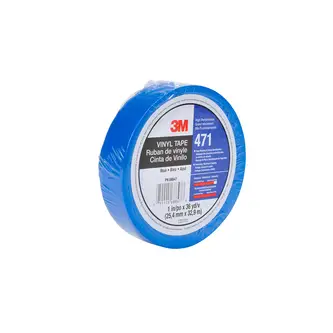 3M Weich-PVC-Klebeband 471, Blau, 9 mm x 33 m, 0.14 mm, Einzelverpackt