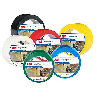3M Weich-PVC-Klebeband 471, Schwarz, 25 mm x 33 m, 0.14 mm, einzelverpackt