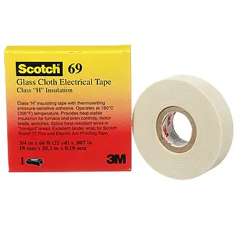 3M ET 69 Glasgewebeband, MC15, Weiß, 15 mm x 33 m x 0.18 mm