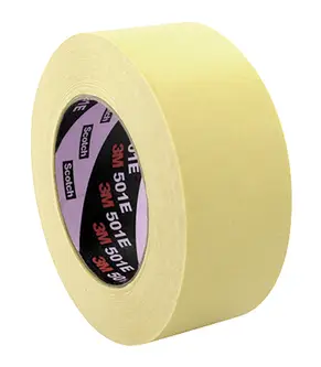 3M Industrie-Abdeckband für hohe Temperaturen 501E, Beige, 18 mm x 50 m, 0.150 mm