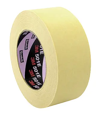3M Industrie-Abdeckband für hohe Temperaturen 501E, Beige, 18 mm x 50 m, 0.150 mm