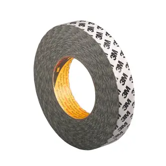 3M Doppelseitiges Klebeband mit Papiervlies-Träger 9086, Weiß, 9 mm x 50 m, 0.19 mm