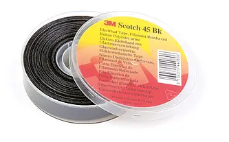 3M ET 45BK Polyesterfolie, glasfaserverstärkt, Schwarz, 760 mm x 55 m x 0.2 mm, Log-Rolle