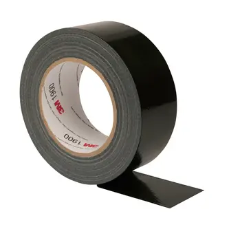 3M Gewebeklebeband 1900, Schwarz, 75 mm x 50 m, 0.17 mm