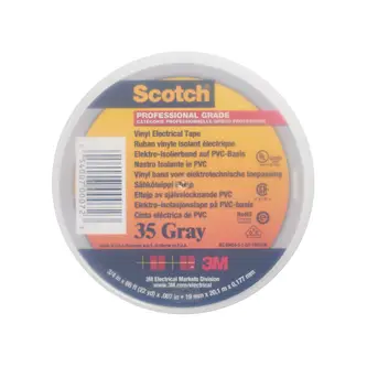 Scotch 35 Vinyl Elektro-Isolierband, Grau, 19 mm x 20 m, 0,18 mm