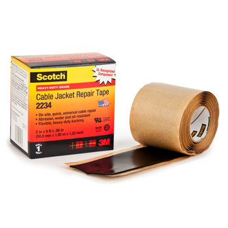 Scotch Kabelmantelreparaturband 2234, selbstverschweißend, Schwarz, 50.8 mm x 1820 mm, 1.52 mm