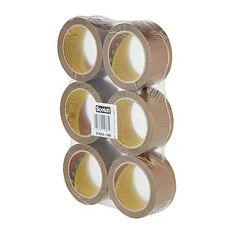Scotch PP Verpackungsklebeband 309, Braun, 50 mm x 66 m, 0.05 mm