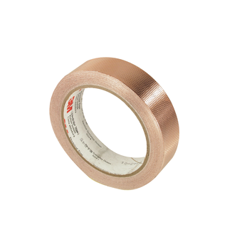 3M ET 1245 Kupferfolie, geprägt, mit nicht-leitfähigem Kleber, Kupfer, 584 mm x 16.5 m x 0.1 mm