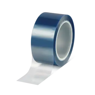 tesa EasySplice Printline 51100, 50m x 50mm, blau + transp. Spaltstreifen, 100µm