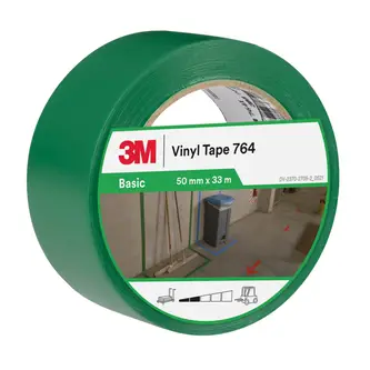 3M Allzweck-PVC-Klebeband 764, Grün, 1245 mm x 33 mm, 0.13 mm
