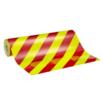 3M Diamond Grade Conspicuity Markings 408333 HT RED FYG Right Warning BAR, Red, 1220 mm x 45.7 m, 1 Roll/Case