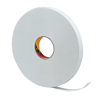 3M Doppelseitiges PE-Schaumstoff-Klebeband 9528W, Weiß, 19 mm x 66 m, 0.8 mm