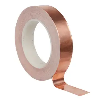 3M ET 1194 Kupferfolie glatt, mit nicht-leitfähigem Kleber, Kupfer, 50 mm x 33 m x 0.07 mm