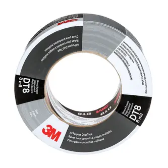 3M Allzweck-Gewebeklebeband DT8, Silber, 48 mm x 23 m, 0.2 mm, einzeln verpackt