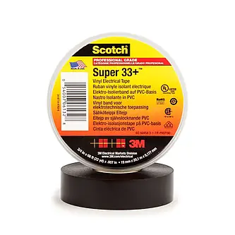 Scotch Super 33+ Vinyl Elektro-Isolierband, Schwarz, 50 mm x 33 m, 0,18 mm