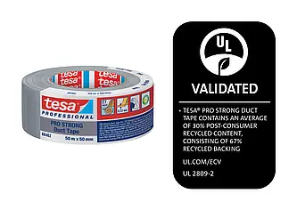 tesa 74662 PRO-STRONG Gewebeband 50 m x 50 mm, grau, 230µm