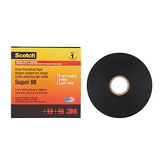 Scotch Super 88 Vinyl Elektro-Isolierband, Schwarz, 25 mm x 33 m, 0,22 mm