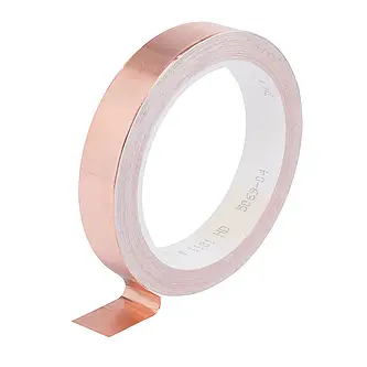 3M ET 1181 Kupferfolie glatt, mit leitfähigem Kleber, Kupfer, 6 mm x 16,5 m x 0,07 mm