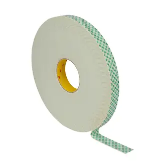 3M Doppelseitiges Urethanschaum-Klebeband 4026, Weiß, 38 mm x 33 m, 1.6 mm