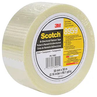 Scotch Bidirektionales Filamentklebeband 8959, Transparent, 15 mm x 5000 m, 0.15 mm
