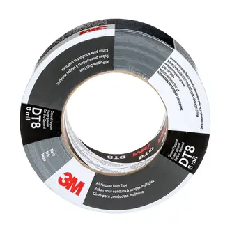 3M Allzweck-Gewebeklebeband DT8, Schwarz, 48 mm x 23 m, 0.2 mm, einzeln verpackt