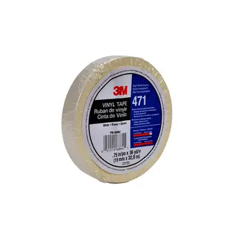 3M Weich-PVC-Klebeband 471, Weiß, 50 mm x 33 m, 0.14 mm, Einzelverpackt